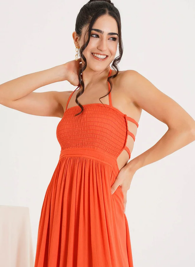PRIZO PRIZO Shoulder Straps Fit & Flare Midi Dress